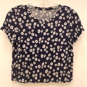 Cute Floral Short Sleeve Shirt